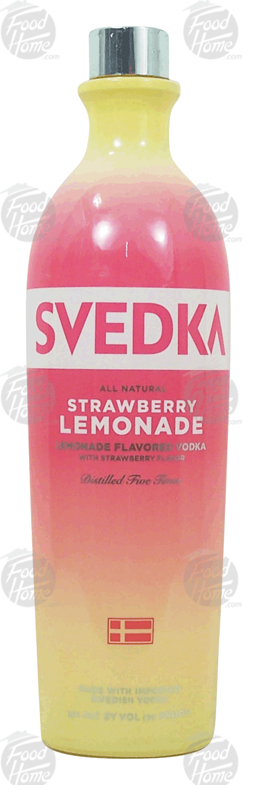 Svedka  strawberry lemonade flavor vodka, import swedish, 35% alc. by vol. Full-Size Picture